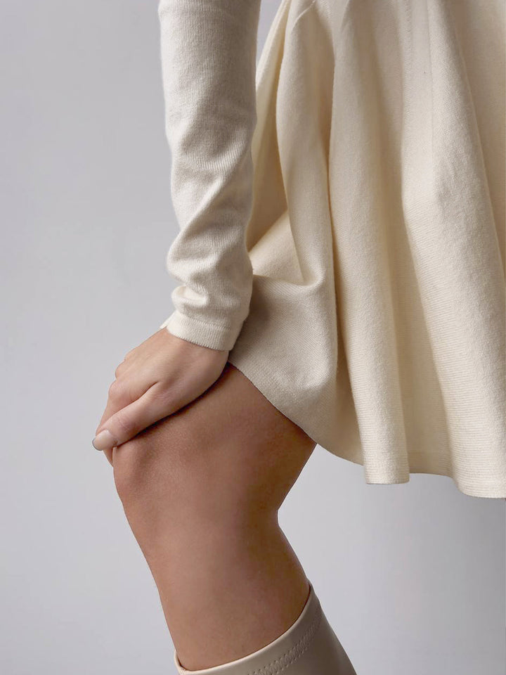 Valantomode | Stylish Fit and Flare Dress with Long Sleeves for Women