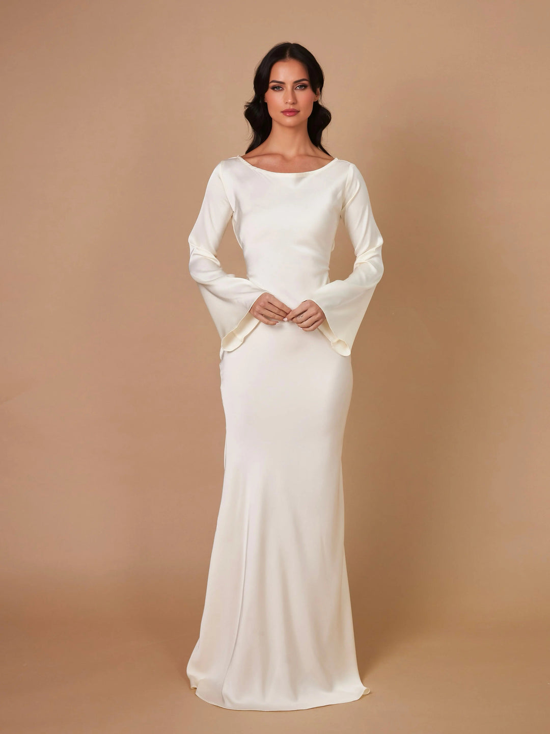 Valantomode | Long Sleeve Maxi Dress for Effortless Timeless Style