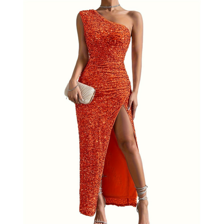 Valantomode | Chic One-Shoulder Evening Dress for Elegant Nights