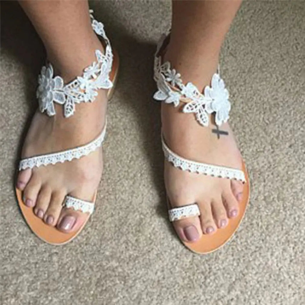 Valantomode | Women's Slippers with Elegant Lace in Plus Sizes