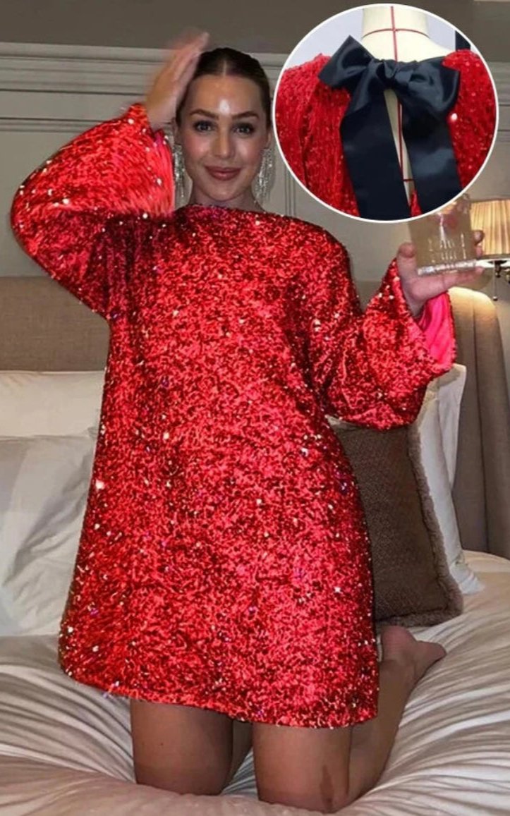 Valantomode | Shimmering Glitter Cocktail Dress Perfect for Night Out
