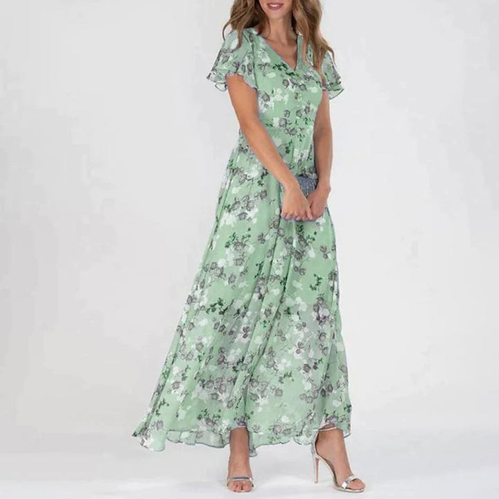 Valantomode | Trendy Floral Dress Perfect for Spring Celebrations