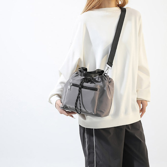 Valantomode | Nimbus Kinetic Capsule – Premium Water-Resistant Nylon Drawstring Tote & Shoulder Bag