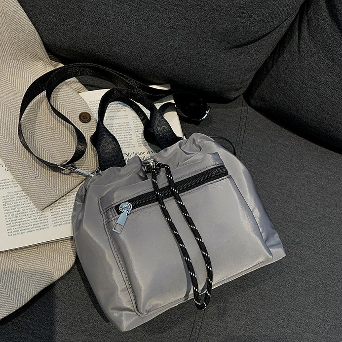 Valantomode | Nimbus Kinetic Capsule – Premium Water-Resistant Nylon Drawstring Tote & Shoulder Bag
