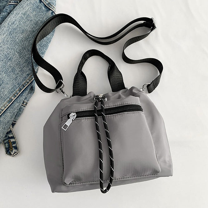 Valantomode | Nimbus Kinetic Capsule – Premium Water-Resistant Nylon Drawstring Tote & Shoulder Bag