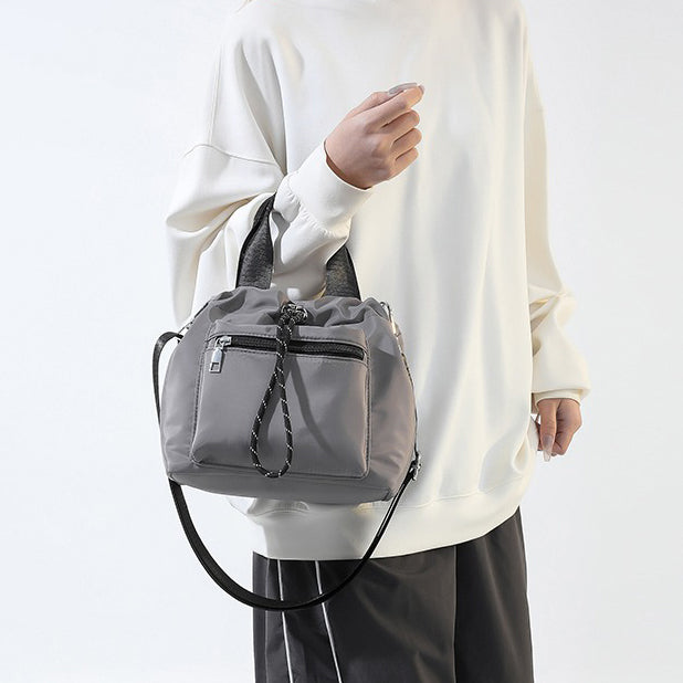 Valantomode | Nimbus Kinetic Capsule – Premium Water-Resistant Nylon Drawstring Tote & Shoulder Bag