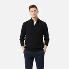 ValantoMode | Men’s Cable Knit Quarter-Zip Sweater