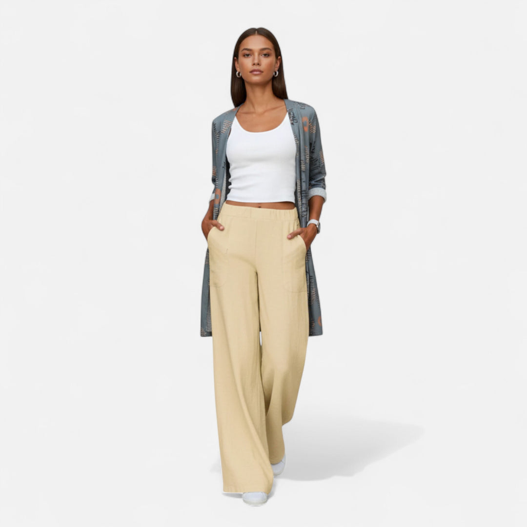 Valantomode | Women’s High-Waist Straight-Leg Trousers