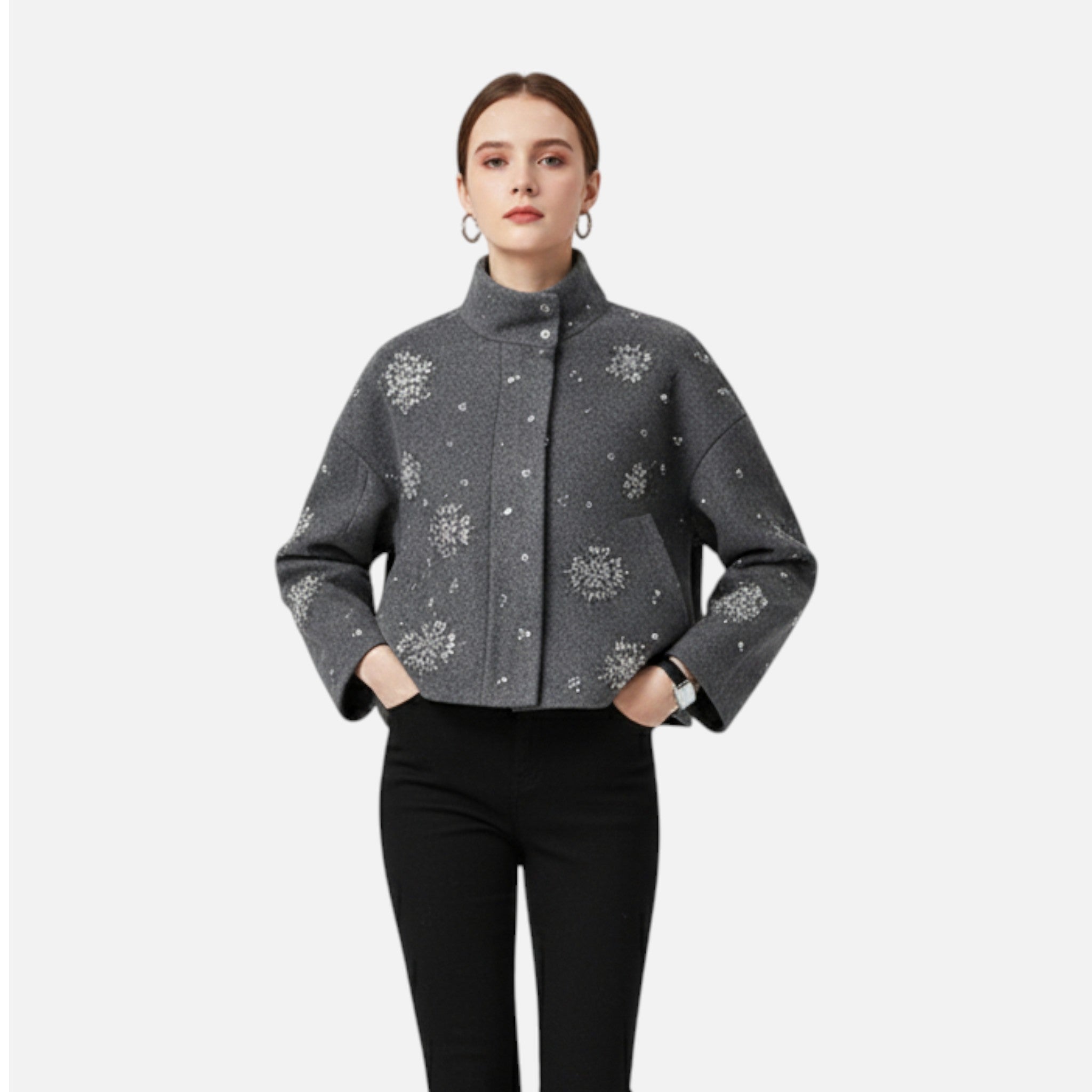 ValantoMode | Women’s Solid Wool-Blend Jacket