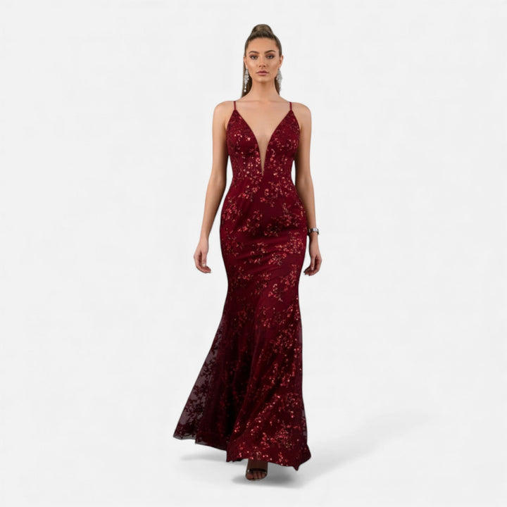Valantomode | Women’s Elegant Sequin Maxi Dress