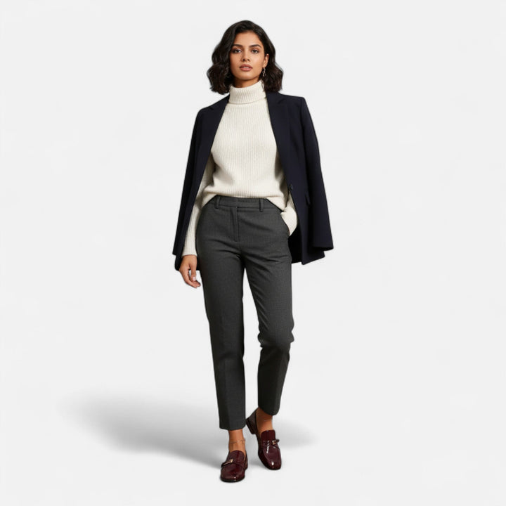 Valantomode | Women’s Burgundy Loafers with a Single Strap