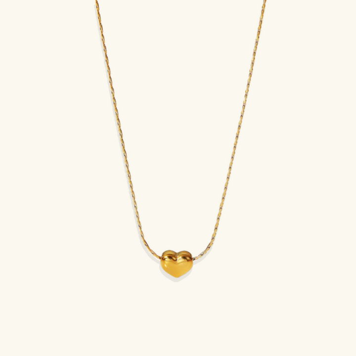 Valantomode | Plated Sculptural Cordate Pendant Necklace for Women