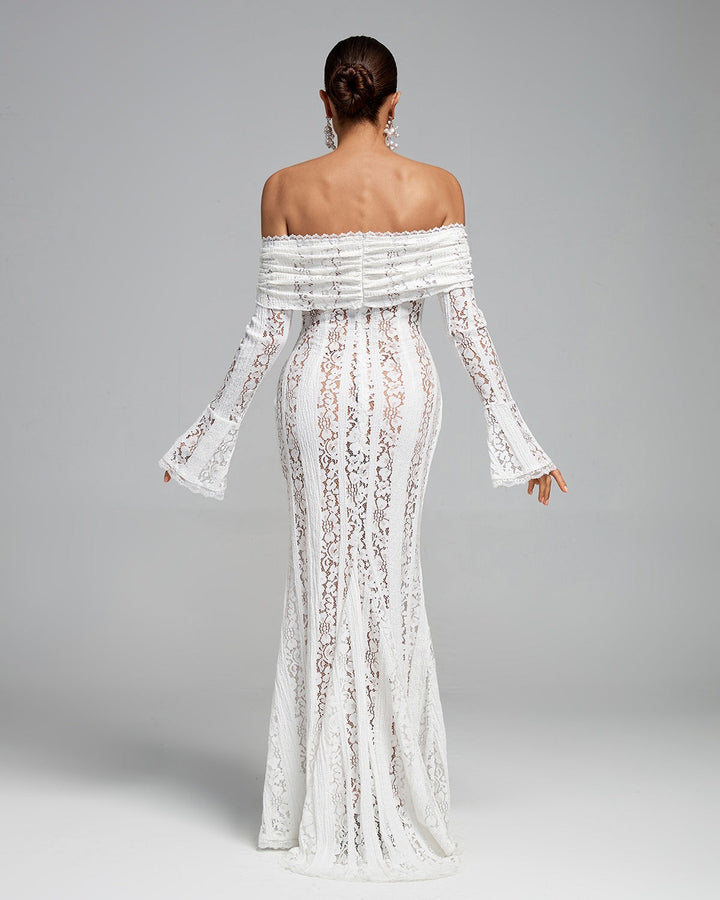 Valantomode | Chic Floral Off-Shoulder Dress for Effortless Elegance