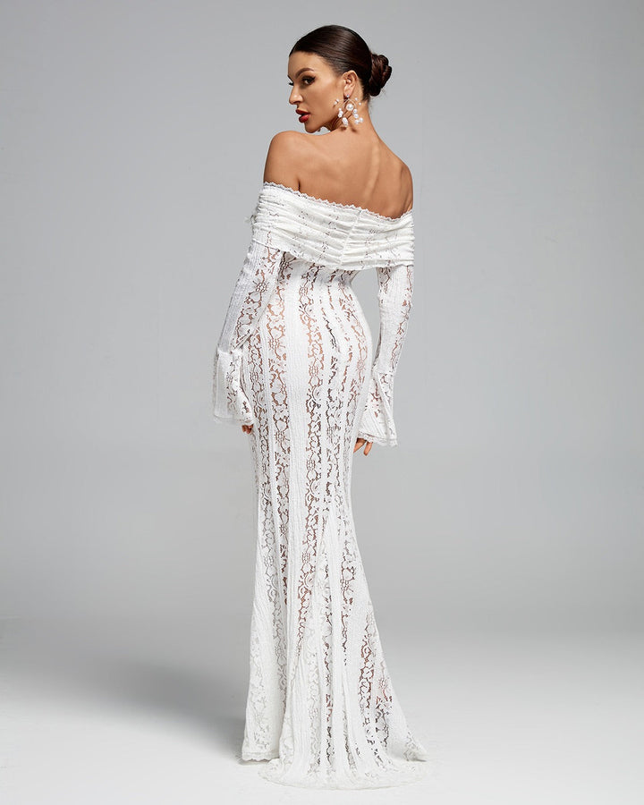 Valantomode | Chic Floral Off-Shoulder Dress for Effortless Elegance