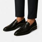 ValantoMode | Men’s Brown Leather Tassel Loafers