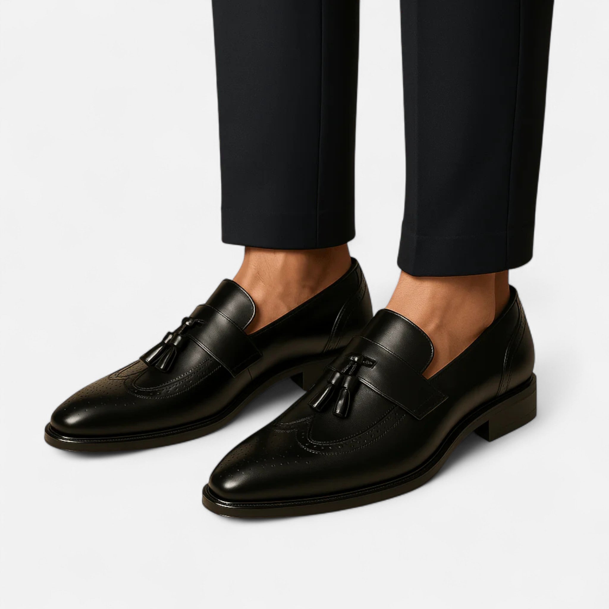 ValantoMode | Men’s Brown Leather Tassel Loafers