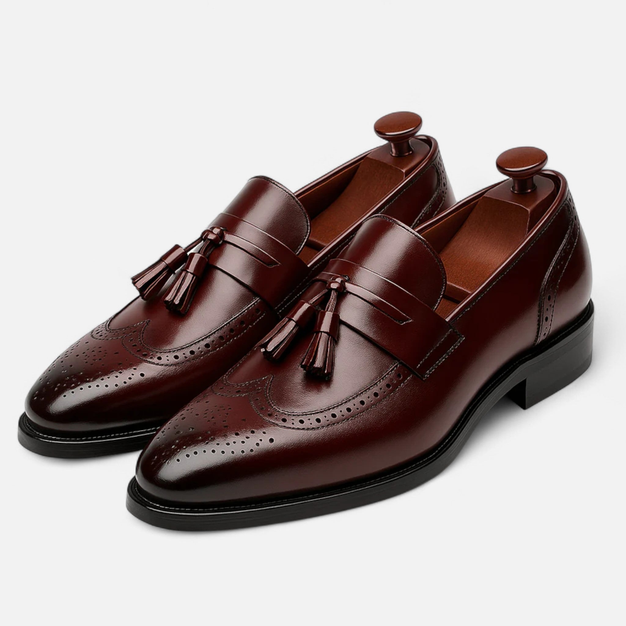 ValantoMode | Men’s Brown Leather Tassel Loafers