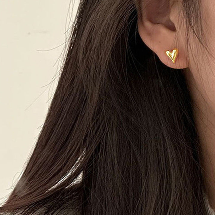 Valantomode | Plated Stainless Steel Dynamic Pulse Motif Earrings for Women