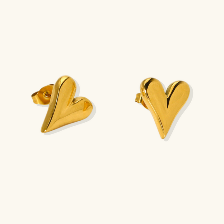 Valantomode | Plated Stainless Steel Dynamic Pulse Motif Earrings for Women