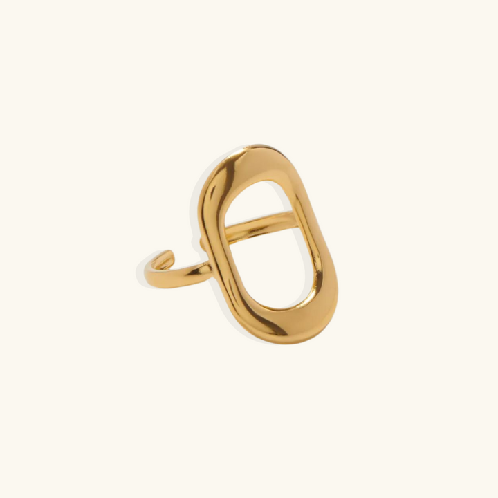 Valantomode | Lightweight Plated Negative-Space Open-Ended Ring for Women