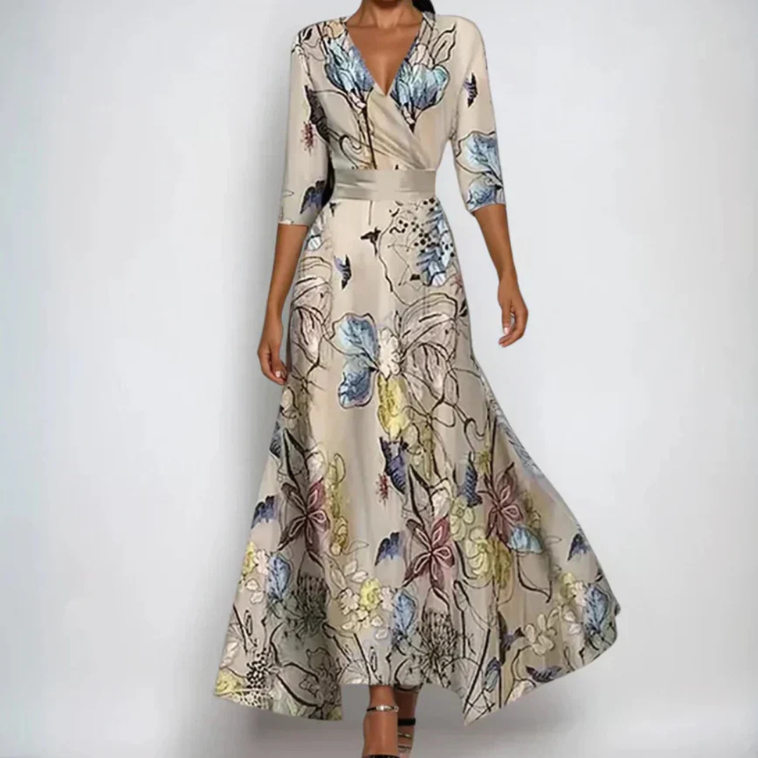 Valantomode | Chic Floral Dress Ideal for Spring and Summer Outings