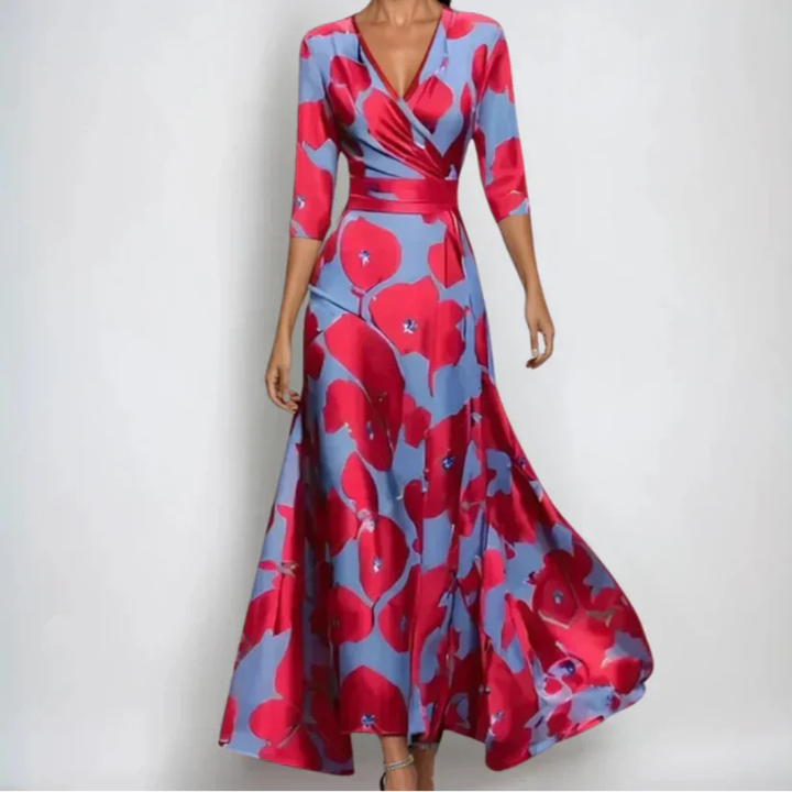 Valantomode | Chic Floral Dress Ideal for Spring and Summer Outings