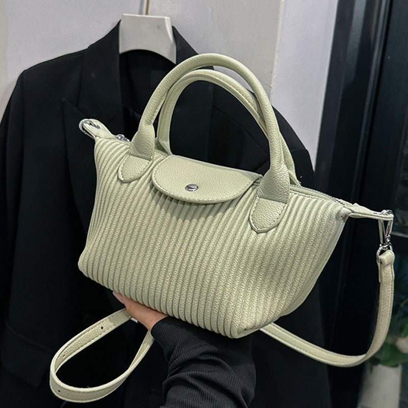 Valantomode | The Pleated Garrison – Women's Premium Architectural Top-Handle Tote