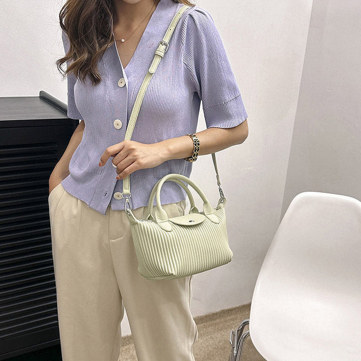 Valantomode | The Pleated Garrison – Women's Premium Architectural Top-Handle Tote