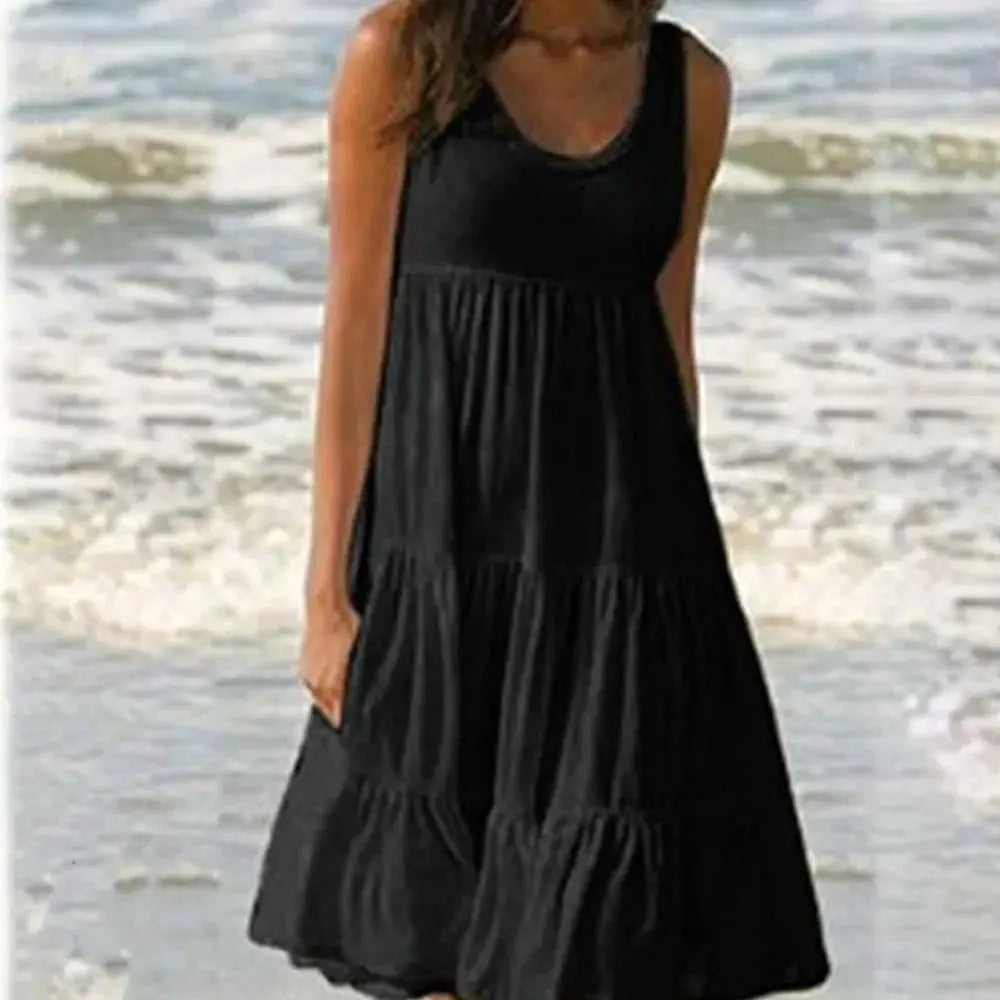 Valantomode | Ruffled Boho Dress for Women Perfect for Summer Days