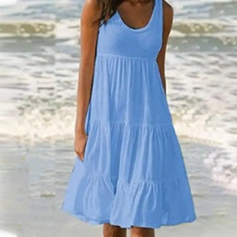 Valantomode | Ruffled Boho Dress for Women Perfect for Summer Days