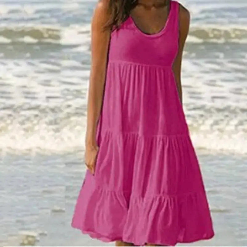 Valantomode | Ruffled Boho Dress for Women Perfect for Summer Days