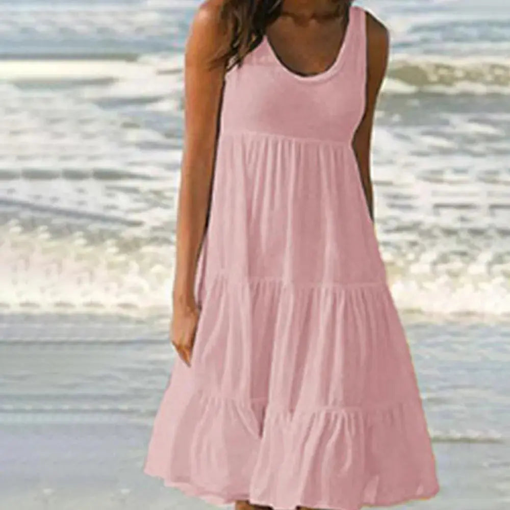 Valantomode | Ruffled Boho Dress for Women Perfect for Summer Days