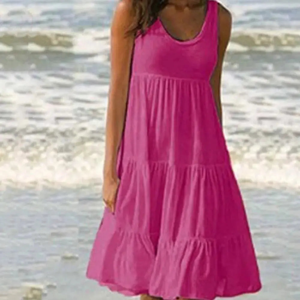 Valantomode | Ruffled Boho Dress for Women Perfect for Summer Days