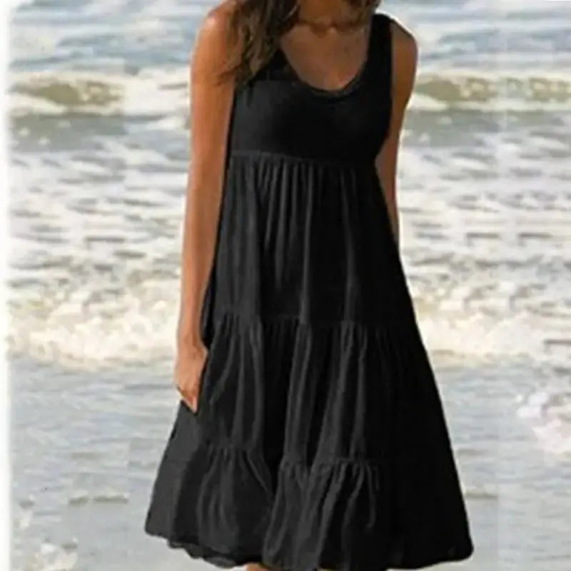 Valantomode | Ruffled Boho Dress for Women Perfect for Summer Days