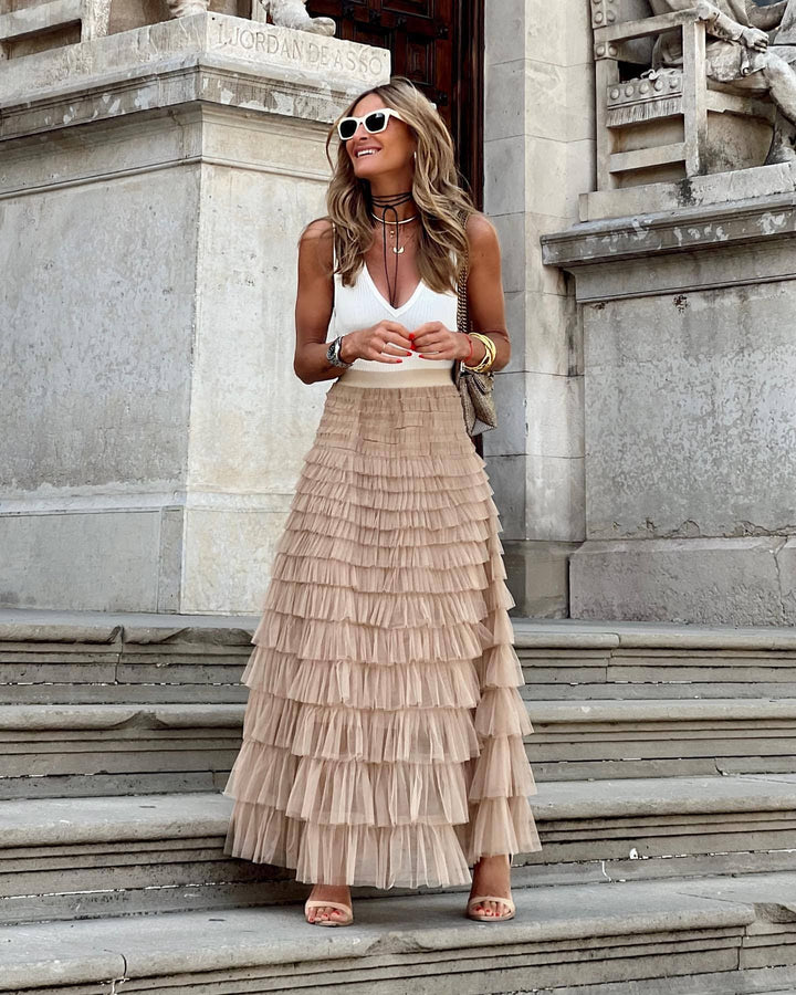 Valantomode | Women's Airy Tulle Maxi Skirt: Ultimate Comfort & Style