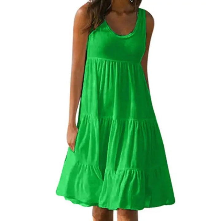 Valantomode | Ruffled Boho Dress for Women Perfect for Summer Days