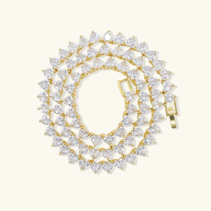 Valantomode | Plated Heartlight Necklace with Cordiform Architecture and High-Mass Industrial Geometry