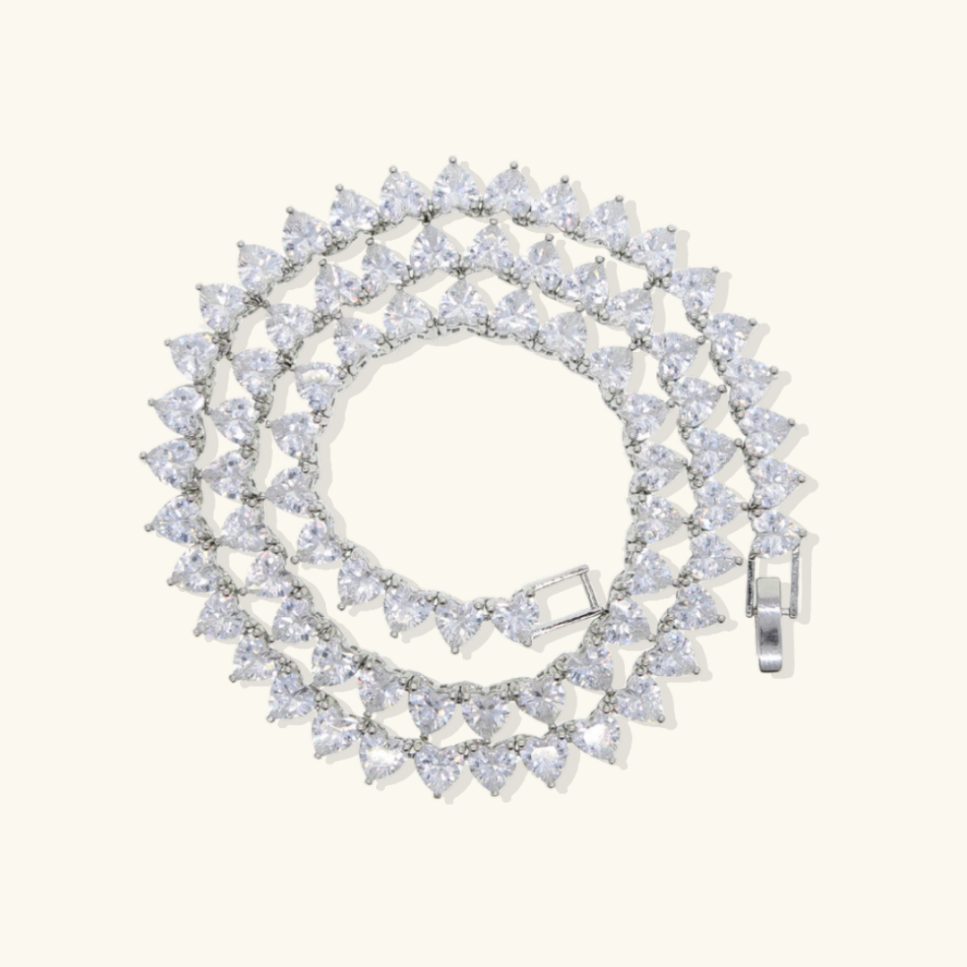 Valantomode | Plated Heartlight Necklace with Cordiform Architecture and High-Mass Industrial Geometry