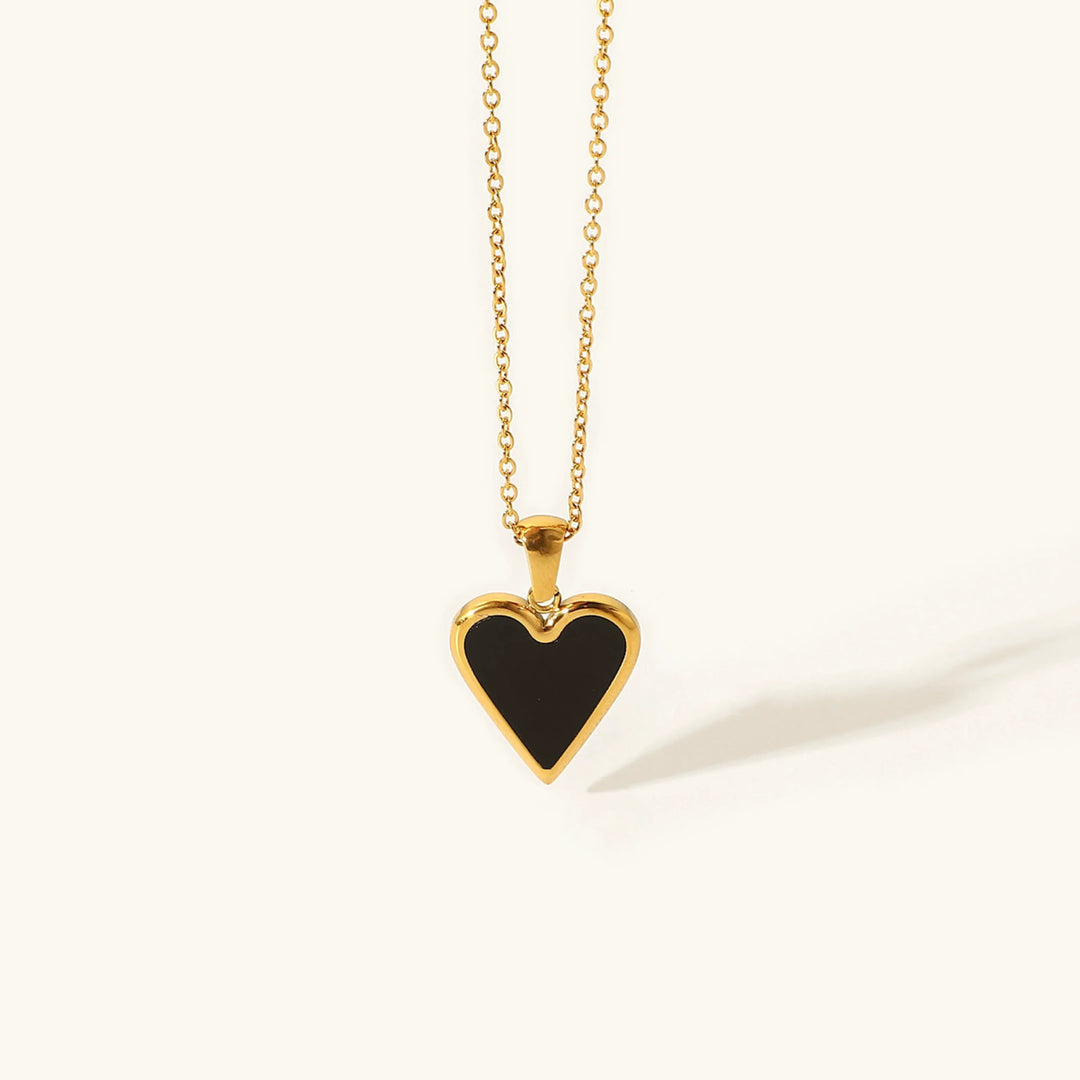 Valantomode | Plated Heartscape Necklace with Cordiform Architecture and High-Definition Mineral Assets