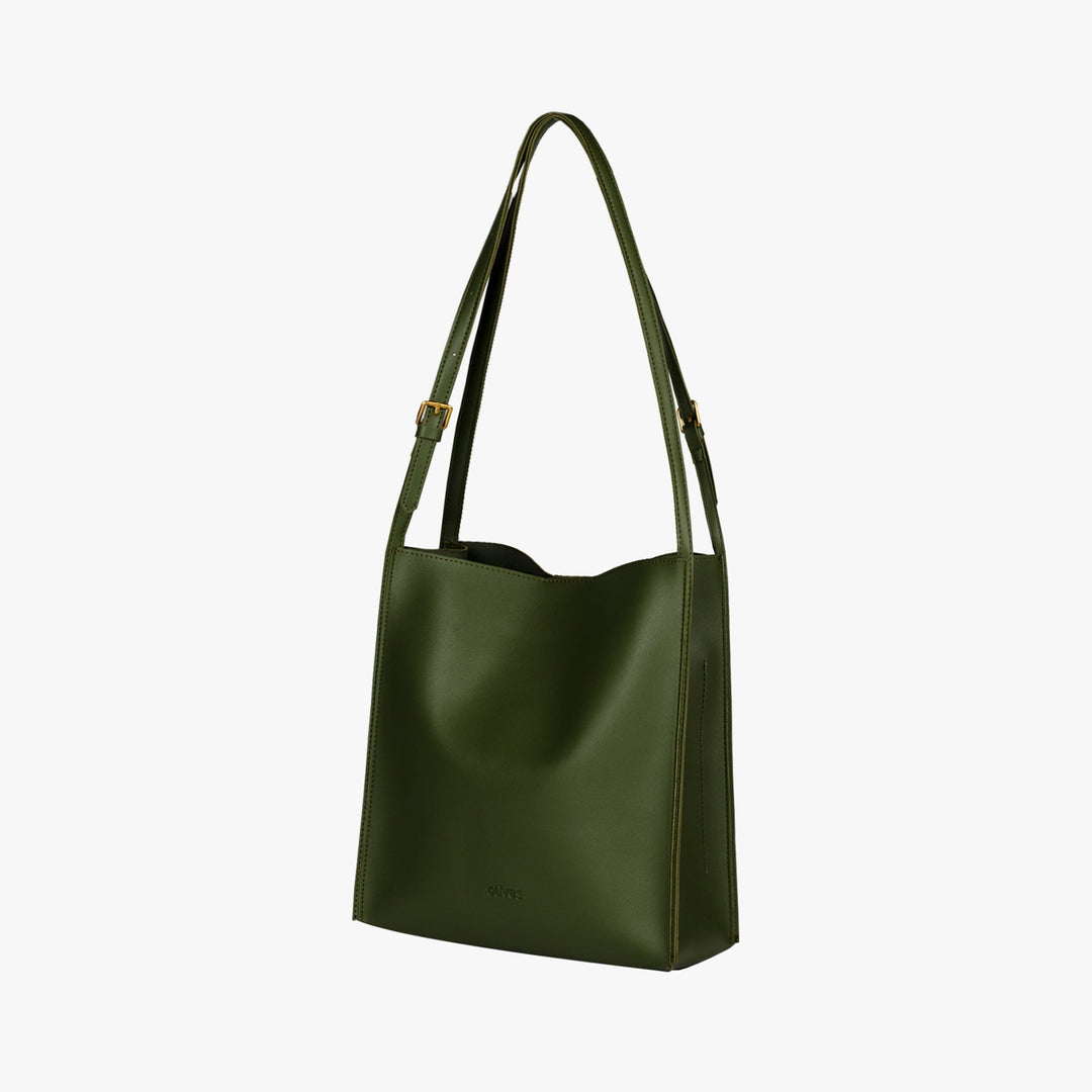 Valantomode | The ‘Aurelius’ Veridian Sovereign Monolith – Women's Premium Vegan Leather Executive Tote