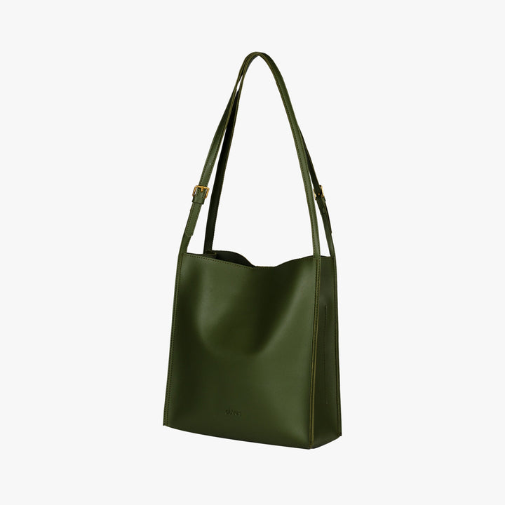 Valantomode | The ‘Aurelius’ Veridian Sovereign Monolith – Women's Premium Vegan Leather Executive Tote