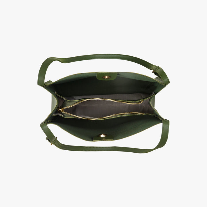 Valantomode | The ‘Aurelius’ Veridian Sovereign Monolith – Women's Premium Vegan Leather Executive Tote