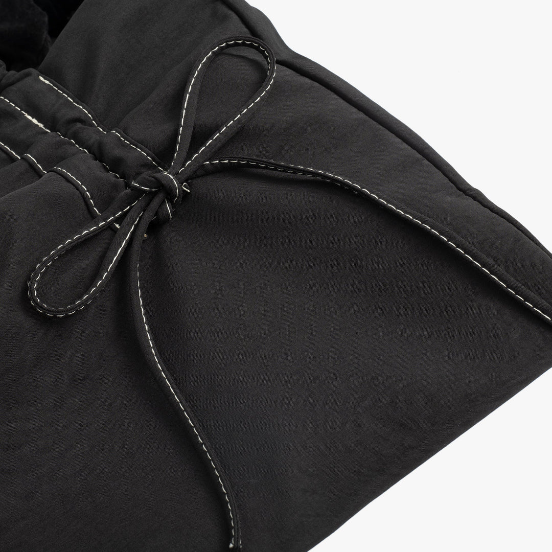 Valantomode | Luna Ribbon Kinetic Tote – Lightweight Adjustable Nylon Shoulder Bag with Ribbon Detail