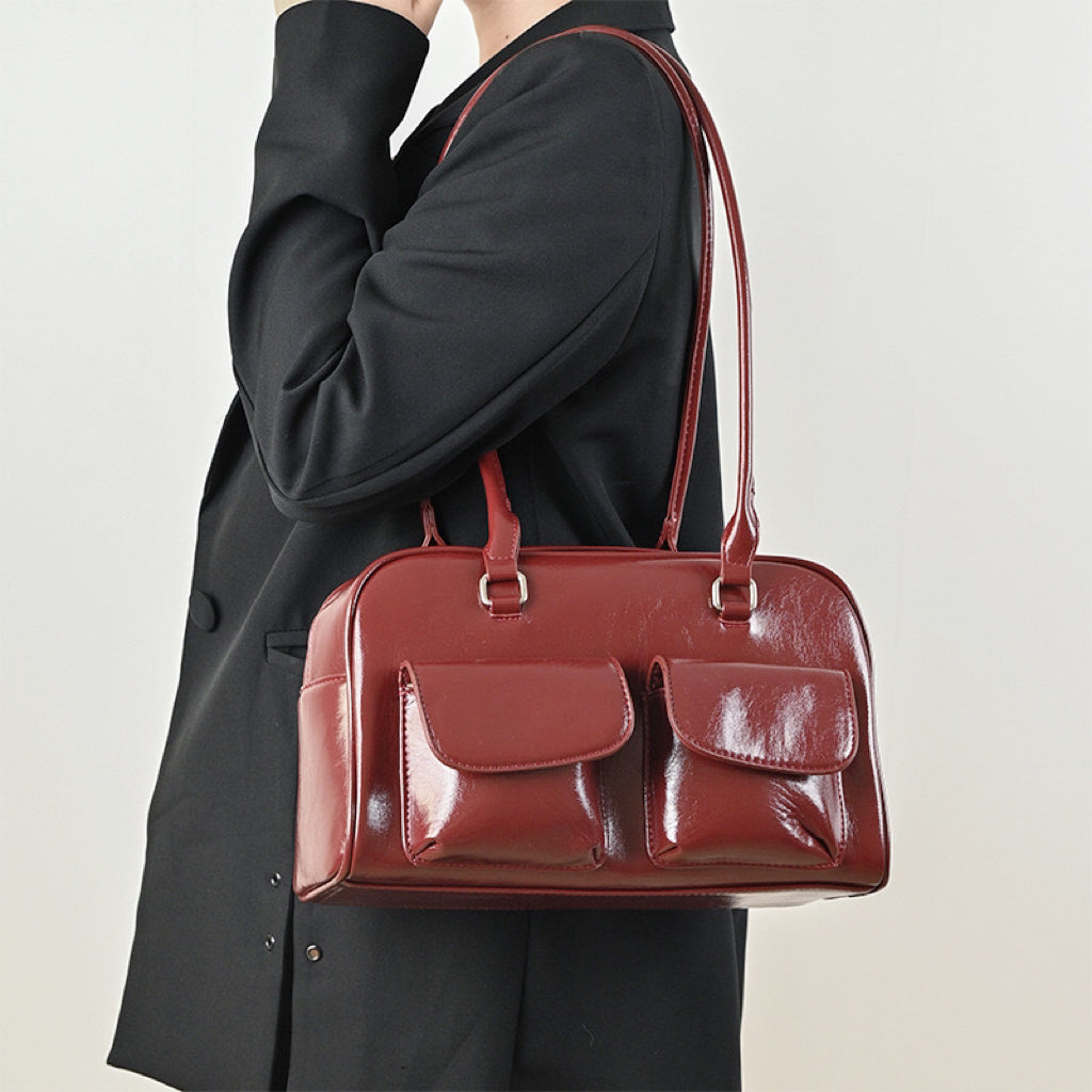 Valantomode | Linear Archival Baguette – Premium Vegan Leather Vintage-Style Shoulder Bag
