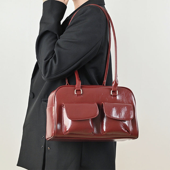 Valantomode | Linear Archival Baguette – Premium Vegan Leather Vintage-Style Shoulder Bag