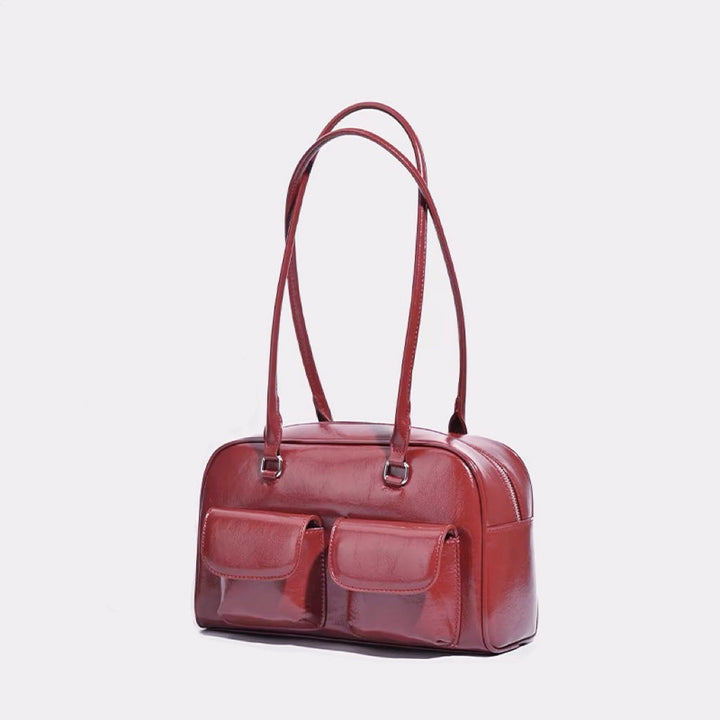 Valantomode | Linear Archival Baguette – Premium Vegan Leather Vintage-Style Shoulder Bag