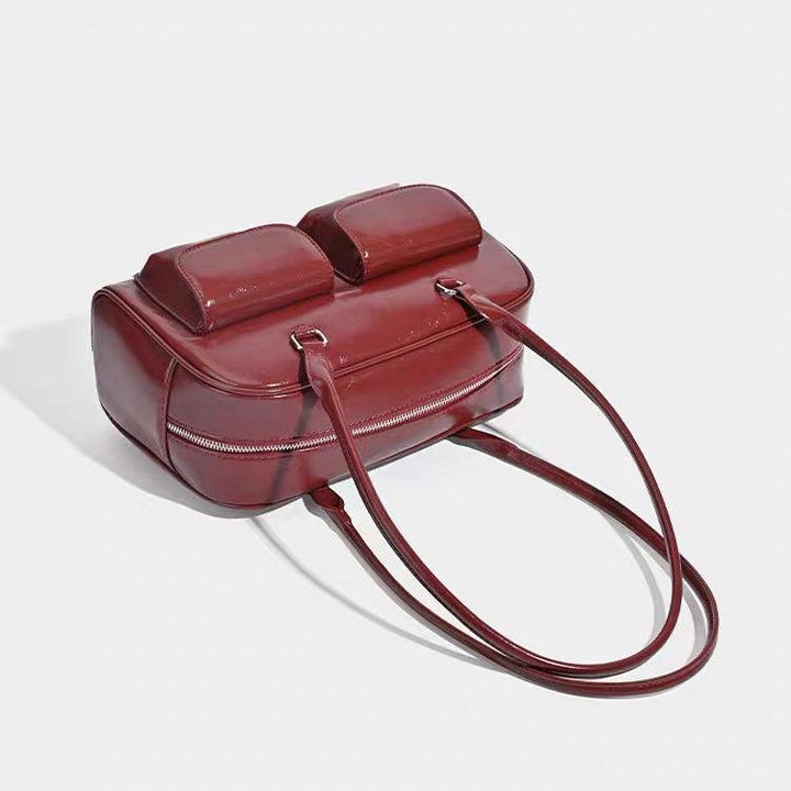 Valantomode | Linear Archival Baguette – Premium Vegan Leather Vintage-Style Shoulder Bag