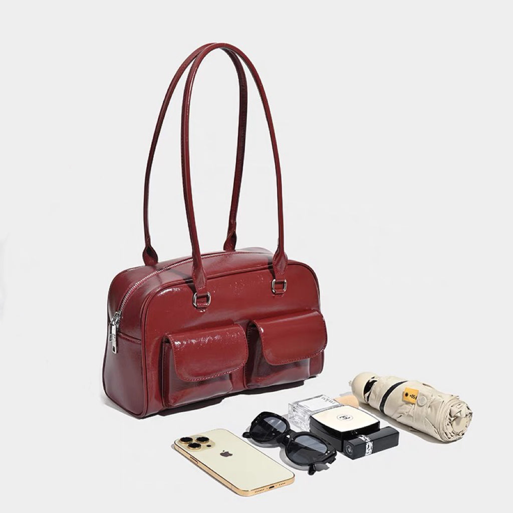 Valantomode | Linear Archival Baguette – Premium Vegan Leather Vintage-Style Shoulder Bag