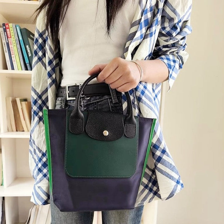 Valantomode | Nimbus Midi Garrison – Upcycled Nylon & Vegan Leather 2-in-1 Tech Tote