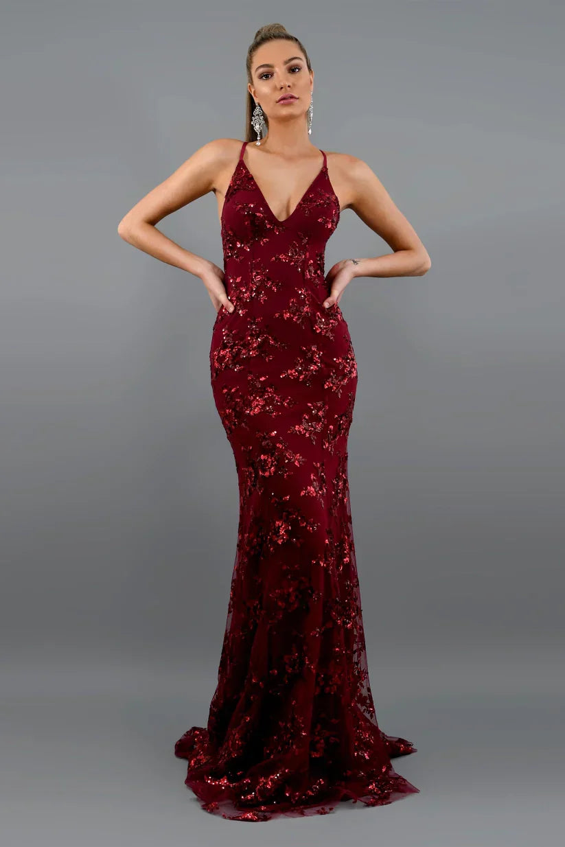 Valantomode | Stunning Floor-Length Dress for Formal Celebrations